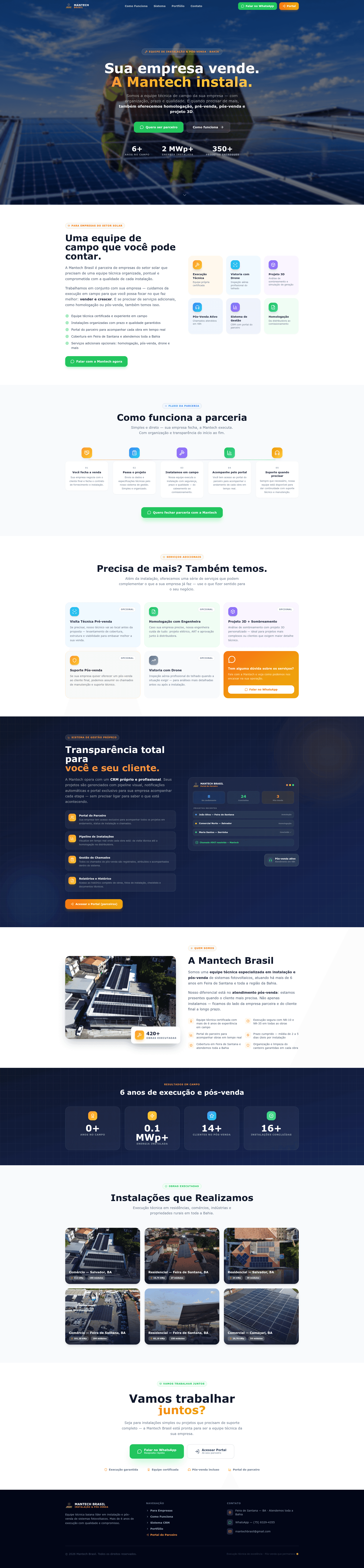 Preview of Mantech Brasil's website